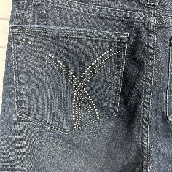 NYDJ Not Your Daughters Jeans Womens 6 Dark Wash Embellished Rhinestone Straight - Picture 6 of 16